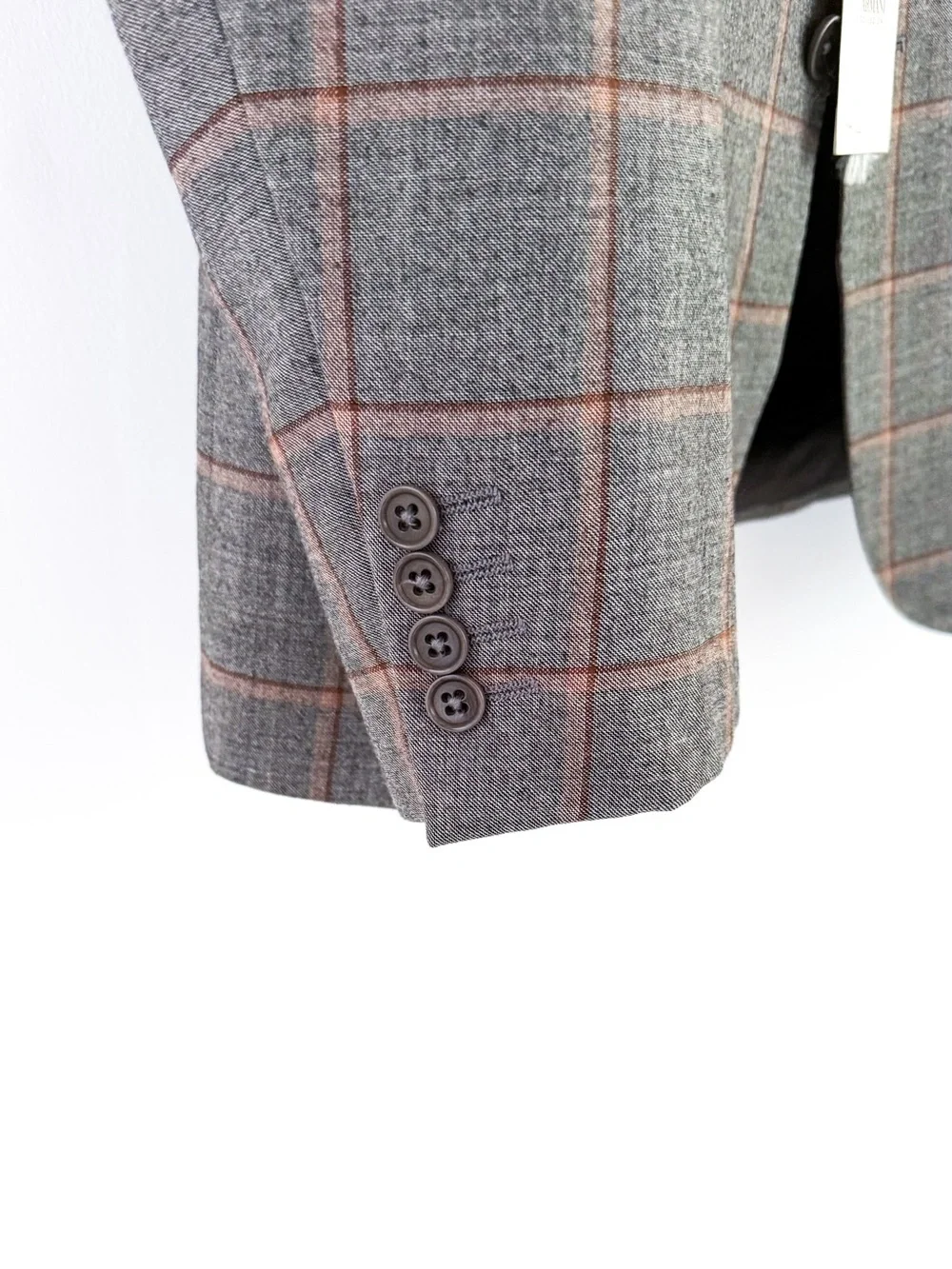NWT NEW Armani Collezioni Gray Plaid Italian Wool Sport Coat Windowpane 40R